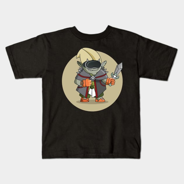 Relic Hunters - Green Goblin with Assassin Cloak Kids T-Shirt by Lovelace Designs